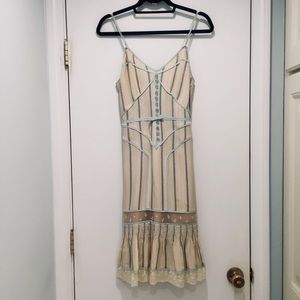 Tracy Reese Ivory Vintage Tuxedo Dress Size 6